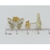 Серьги Xuping QQMM Позолота 14K пусеты Бабочки с цирконием фото №2