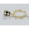Серьги Xuping QQMM Позолота 14K пусеты Подвески шахматный узор с колечками фото №2