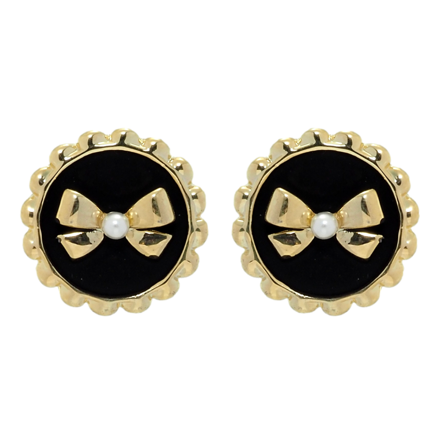 Серьги Xuping QQMM Позолота 14K пусеты Банты в колечках ø 14мм фото №1