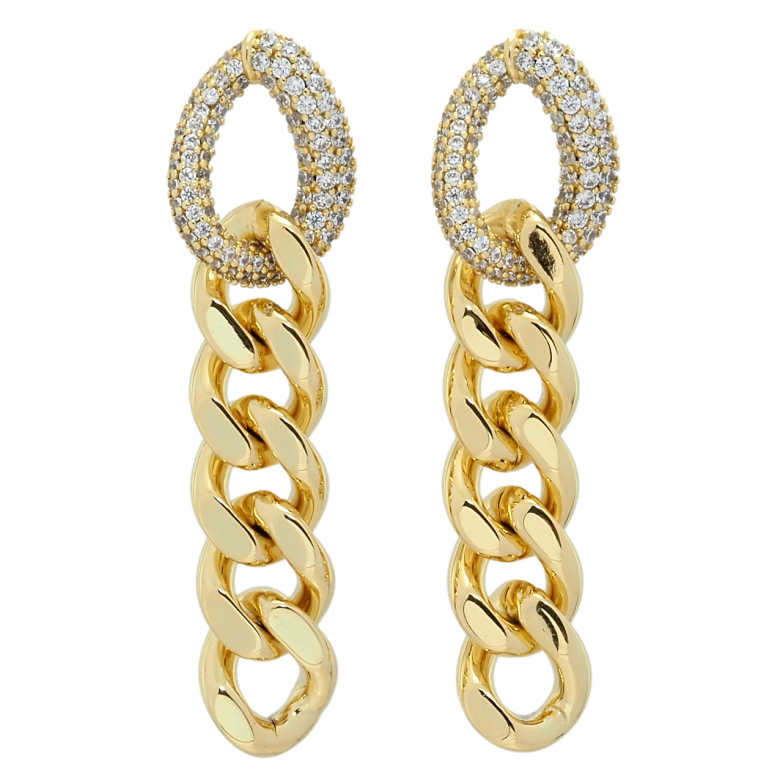 Сережки Xuping QQMM Позолота 14K пусети Підвіски ланцюжка фото №3