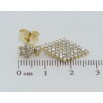 Серьги Xuping QQMM Позолота 14K пусеты Ромбовые подвески с инкрустацией цирконием фото №2