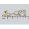 Сережки Xuping QQMM Позолота 14K пусети Витончені підвіски з цирконієм фото №2