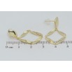 Серьги Xuping QQMM Позолота 14K пусеты Ромбовые подвески с цирконием фото №2