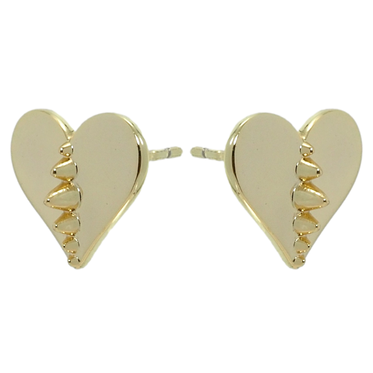 Сережки Xuping QQMM Позолота 14K пусети Сердечки з шипами фото №2