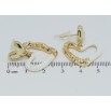 Серьги Xuping QQMM Позолота 14K пусеты Сердечки с покрытием белой эмалью фото №2