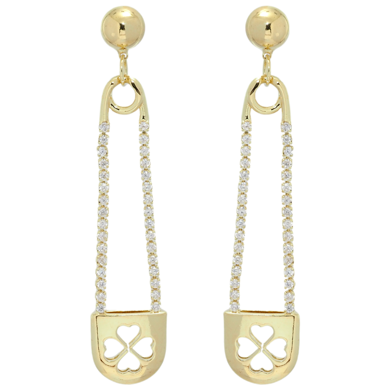 Серьги Xuping QQMM Позолота 14K пусеты Подвески булавки с цирконием фото №1