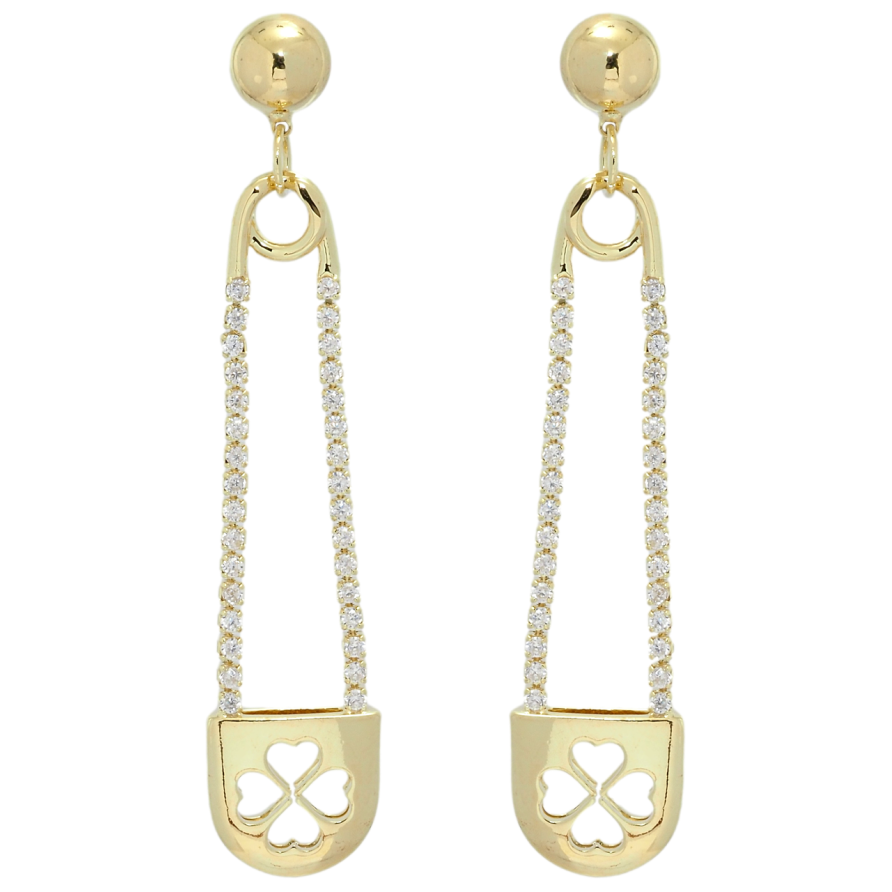 Серьги Xuping QQMM Позолота 14K пусеты Подвески булавки с цирконием фото №1