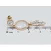 Серьги Xuping QQMM Позолота 18K пусеты Кристальные подвески фото №2