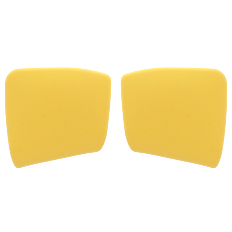 Серьги Xuping QQMM Родий пусеты Желтые широкие дуги с покрытием Soft-touch фото №8