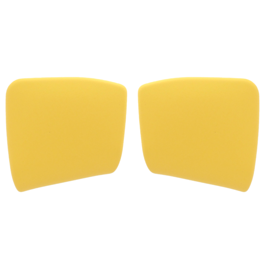 Серьги Xuping QQMM Родий пусеты Желтые широкие дуги с покрытием Soft-touch фото №1