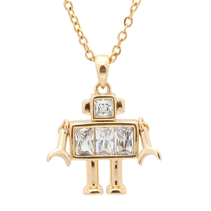 Підвіска на ланцюжку Xuping QQMM Позолота 18K Робот довжина 40-46см х 1мм фото №1 Підвіска на ланцюжку Xuping QQMM Позолота 18K Робот довжина 40-46см х 1мм фото №1