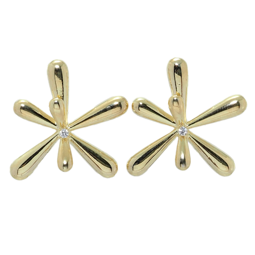 Сережки Xuping JEAN GOUJON Позолота 14K пусети Фантазійні квіточки фото №1