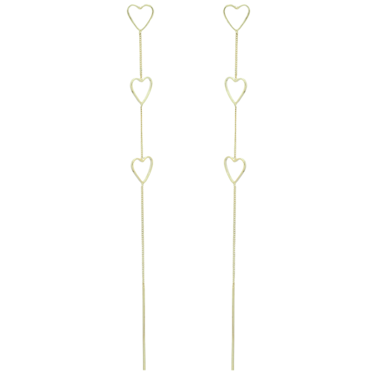 Сережки Xuping JEAN GOUJON Позолота 14K пусети Підвіски серця фото №17