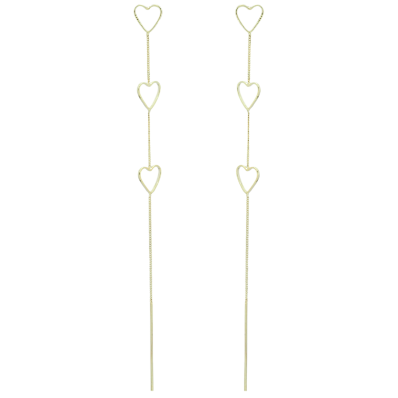 Сережки Xuping JEAN GOUJON Позолота 14K пусети Підвіски серця фото №15