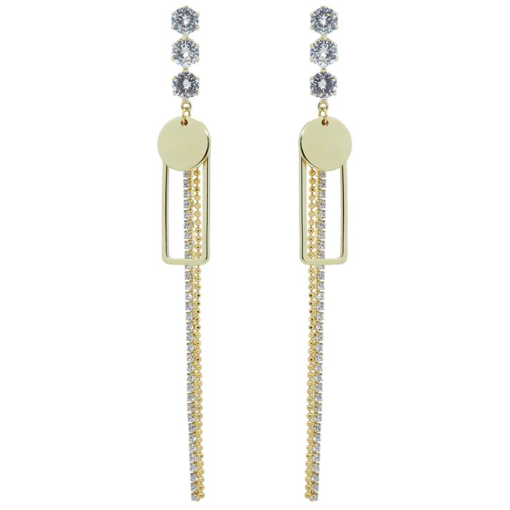 Сережки Xuping JEAN GOUJON Позолота 14K пусети Декоративні підвіски фото №20