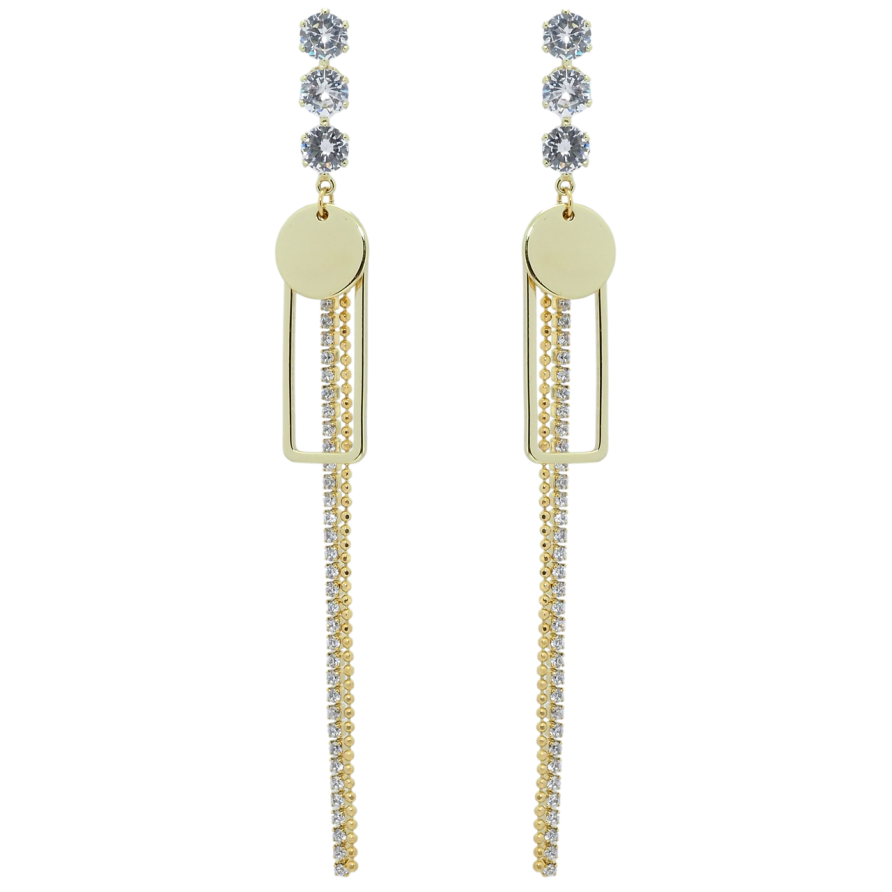 Сережки Xuping JEAN GOUJON Позолота 14K пусети Декоративні підвіски фото №1