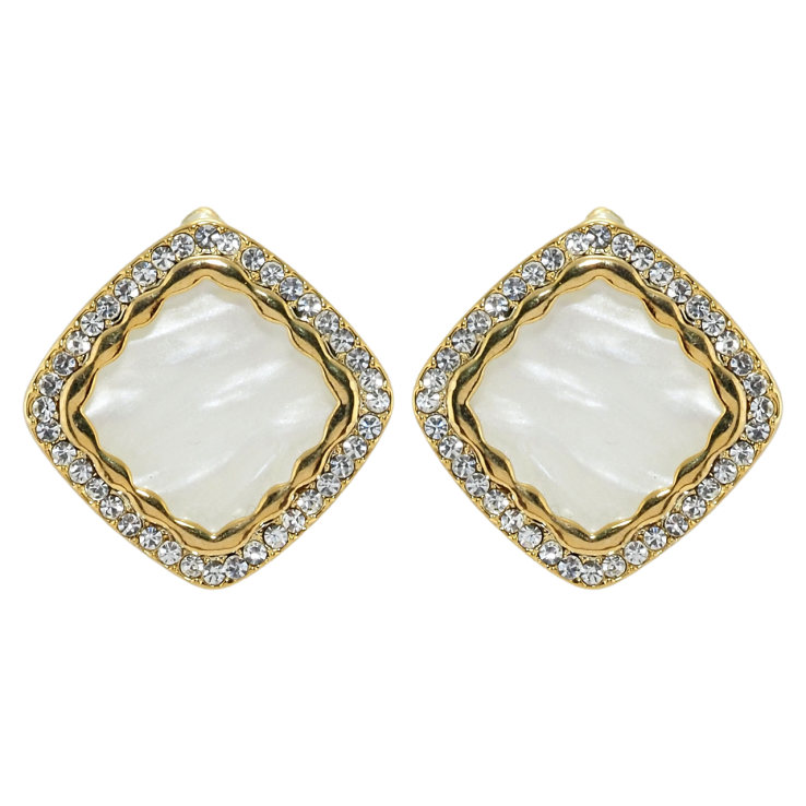 Сережки Xuping JEAN GOUJON Позолота 14K пусети Декоративні ромби 18х18мм фото №19