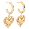Серьги Xuping QQMM Позолота 18K пусеты Сердечки I Love You фото №2