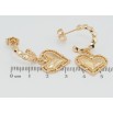 Серьги Xuping QQMM Позолота 18K пусеты Сердечки I Love You фото №3