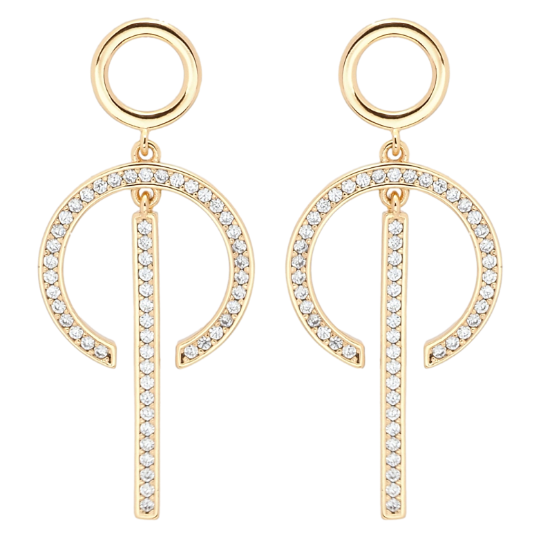 Сережки Xuping Позолота 18K пусети Підвіски з цирконієм фото №4