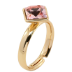 Кольцо Xuping цвет 18K с кр-ми Swarovski Кристалл Rose, 10х10мм фото №2