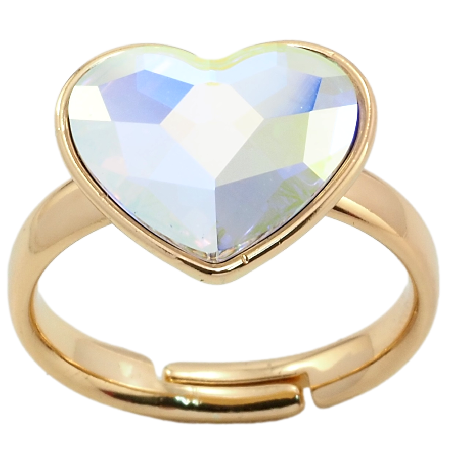 Каблучка Xuping колір 18K з кр-ми Swarovski Серце кристал АВ фото №1