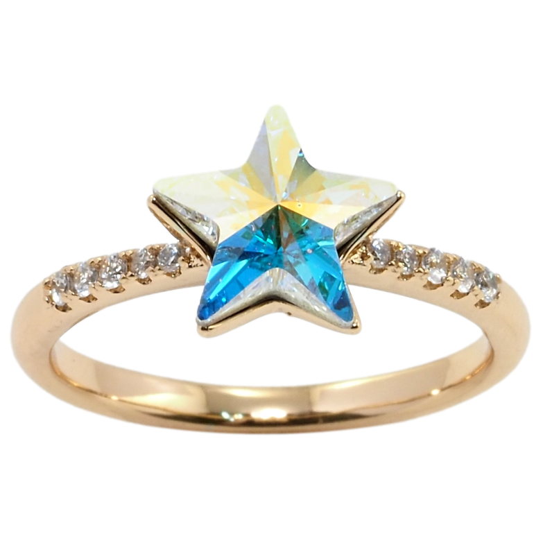 Каблучка Xuping колір 18K з кр-ми Swarovski Зірка кристал АВ фото №7