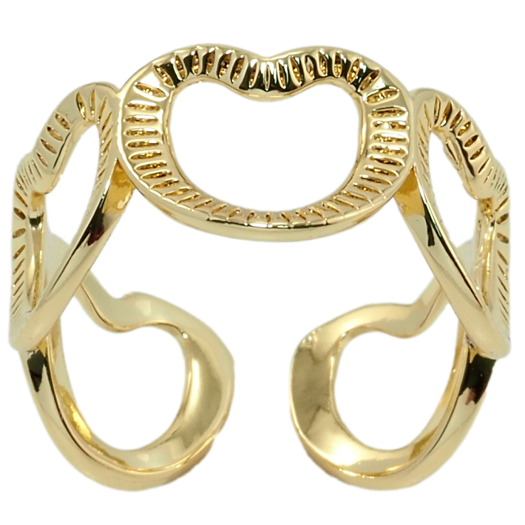 Каблучка Xuping QQMМ Позолота 14K Сердечки фото №4