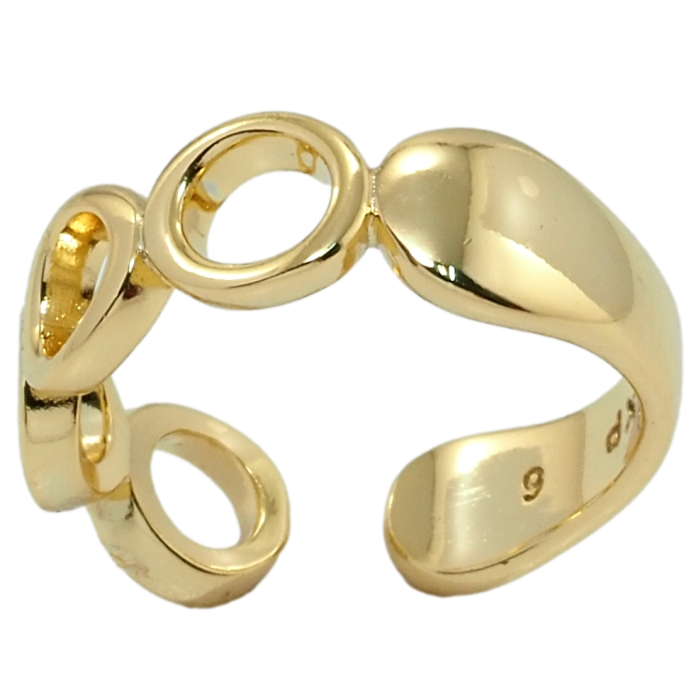 Каблучка Xuping QQMМ Позолота 14K Узор колами фото №1 Каблучка Xuping QQMМ Позолота 14K Узор колами фото №1