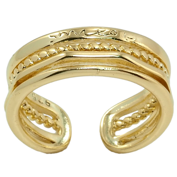 Каблучка Xuping QQMМ Позолота 14K Широка шинка з орнаментом фото №16 Каблучка Xuping QQMМ Позолота 14K Широка шинка з орнаментом фото №16