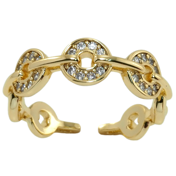 Каблучка Xuping QQMM Позолота 14K Ланцюжок з цирконієм фото №13 Каблучка Xuping QQMM Позолота 14K Ланцюжок з цирконієм фото №13