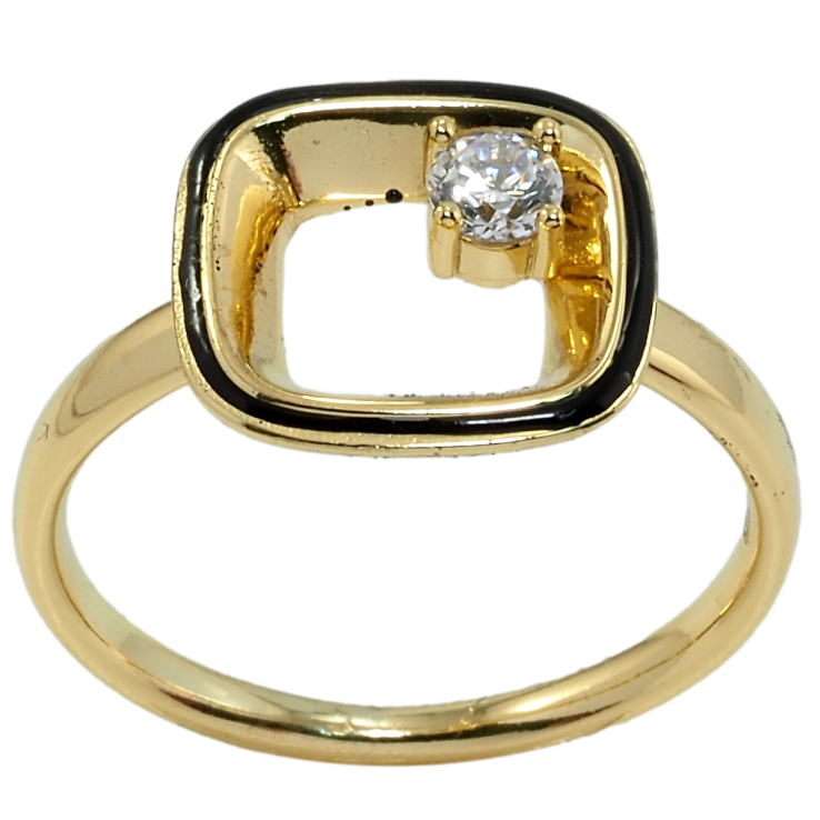 Каблучка Xuping QQMM Позолота 14K Прямокутник з цирконієм фото №11 Каблучка Xuping QQMM Позолота 14K Прямокутник з цирконієм фото №11