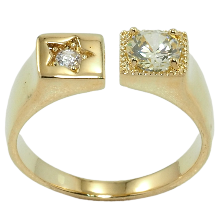 Каблучка Xuping QQMМ Позолота 14K Зірка з фіанітом.17-18 фото №8 Каблучка Xuping QQMМ Позолота 14K Зірка з фіанітом.17-18 фото №8