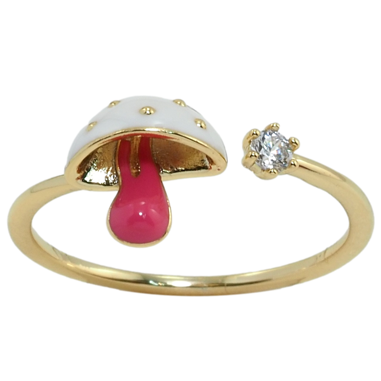 Каблучка Xuping QQMМ Позолота 14K Грибок з фіанітом фото №1