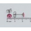 Сережки Xuping колір Родій з кристалами Swarovski пусети Кристал Rose ø 6мм фото №2
