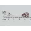 Сережки Xuping колір Родій з кристалами Swarovski пусети Підвіски з кристалом Light Amethyst фото №2