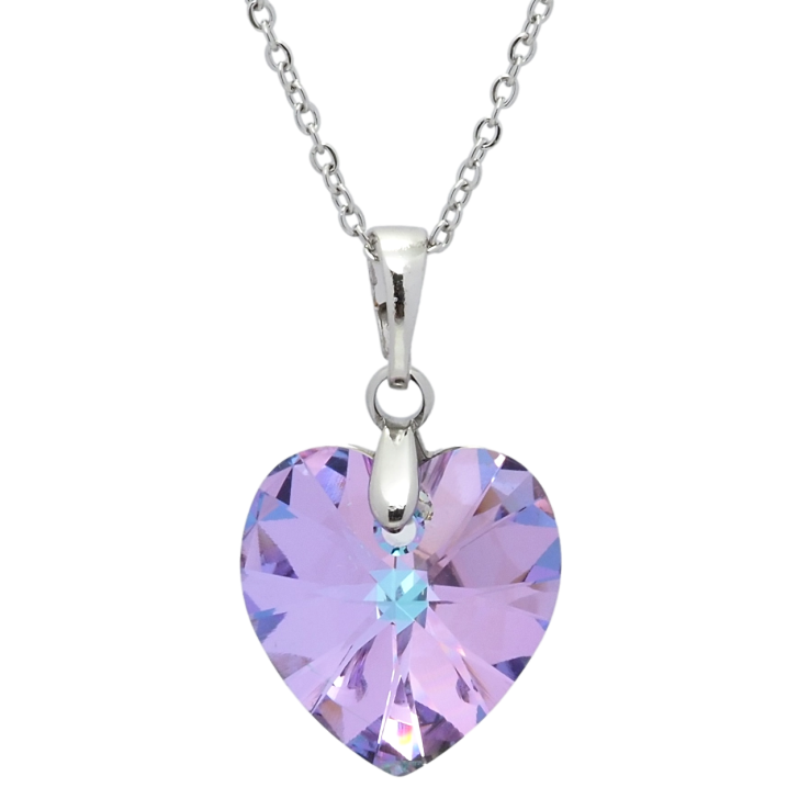 Кулон Xuping колір Родій з кр-ми Swarovski на ланцюжку Кристальне серце Paradise Shine довжина 44-49,5см х 1мм фото №10