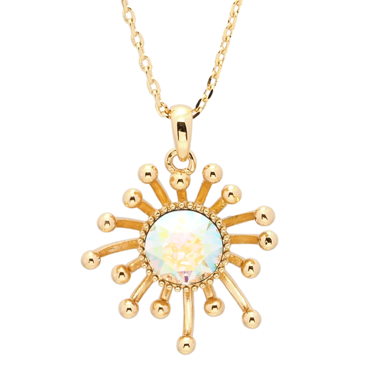 Кулон Xuping колір 18K з кр-ми Swarovski на ланцюжку Квітка з кристалом АВ довжина 40-45см х 1мм фото №12