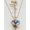 Кулон Xuping колір 18K з кр-ми Swarovski на ланцюжку Кристальне серце Paradise Shine довжина 40-45см х 1мм фото №2