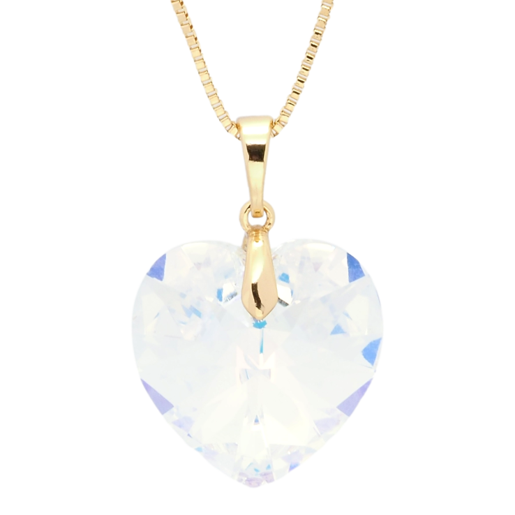 Кулон Xuping колір 18K з кр-ми Swarovski на ланцюжку Кристальне серце Shimmer довжина 40-45см х 1мм фото №12
