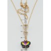 Кулон Xuping колір 18K з кр-ми Swarovski на ланцюжку Кристальна квітка Vitrail Medium довжина 41-46см х 1мм фото №2