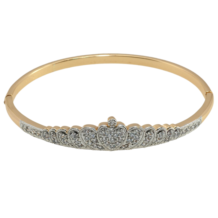 Браслет Xuping Позолота 18К + Родий Корона инкрустация цирконием ø 5.7см фото №13