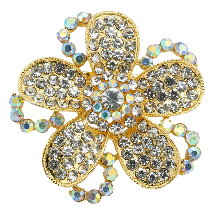Брошка Квітка зі стразами фото №17