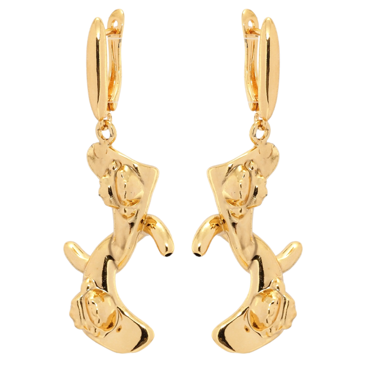 Сережки Xuping Позолота 18K англійський замок Декоративні підвіски фото №23 Сережки Xuping Позолота 18K англійський замок Декоративні підвіски фото №23