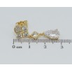 Сережки Xuping QQMM Позолота 14K пусети Елегантні підвіски з фіанітами фото №2