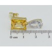 Серьги Xuping QQMM Позолота 14K пусеты Желтый и белый фианиты фото №2
