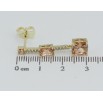 Серьги Xuping QQMM Позолота 14K пусеты Персиковые фианиты на дорожке циркония фото №2