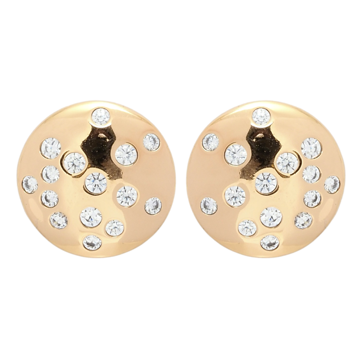 Серьги Xuping QQMM Позолота 18K пусеты Круги с цирконием ø 14мм фото №9