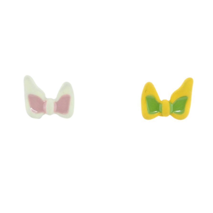 Серьги детские Xuping QQMM Родий пусеты Бантики с покрытием Soft-touch и эмаль фото №1