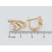Сережки Xuping колір 18K з кристалами Swarovski англійський замок Декоративний орнамент із кристалом АВ фото №2